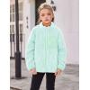 Arshiner Girls Fleece Jacket Sherpa Fall Winter Full Zip Fuzzy Coat Outwear with Pockets(Light Blue)