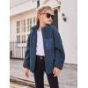 Arshiner Girls Fleece Jacket Sherpa Fall Winter Full Zip Fuzzy Coat Outwear with Pockets(Navy)