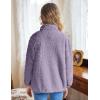 Arshiner Girls Fleece Jacket Sherpa Fall Winter Full Zip Fuzzy Coat Outwear with Pockets(Purple)