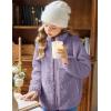 Arshiner Girls Fleece Jacket Sherpa Fall Winter Full Zip Fuzzy Coat Outwear with Pockets(Purple)