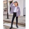 Arshiner Girls Fleece Jacket Sherpa Fall Winter Full Zip Fuzzy Coat Outwear with Pockets(Purple)