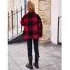 Arshiner Girls Fleece Jacket Sherpa Fall Winter Full Zip Fuzzy Coat Outwear with Pockets(Red Plaid)