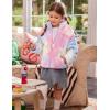 Arshiner Girls Fleece Jacket Sherpa Fall Winter Full Zip Fuzzy Coat Outwear with Pockets(Tie Dye)