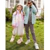 Arshiner Girls Fleece Jacket Sherpa Fall Winter Full Zip Fuzzy Coat Outwear with Pockets(Tie Dye)