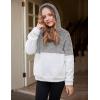 Arshiner Girls Fuzzy Fleece Hoodies Casual Sweatshirt Sherpa Pullover with Kangaroo Pockets(A-grey)