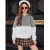 Arshiner Girls Fuzzy Fleece Hoodies Casual Sweatshirt Sherpa Pullover with Kangaroo Pockets(A-grey)