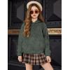 Arshiner Girls Fuzzy Fleece Hoodies Casual Sweatshirt Sherpa Pullover with Kangaroo Pockets(Army Green)