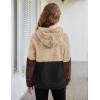 Arshiner Girls Fuzzy Fleece Hoodies Casual Sweatshirt Sherpa Pullover with Kangaroo Pockets(B-brown)
