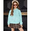 Arshiner Girls Fuzzy Fleece Hoodies Casual Sweatshirt Sherpa Pullover with Kangaroo Pockets(Blue)
