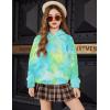 Arshiner Girls Fuzzy Fleece Hoodies Casual Sweatshirt Sherpa Pullover with Kangaroo Pockets(Blue Green)