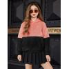 Arshiner Girls Fuzzy Fleece Hoodies Casual Sweatshirt Sherpa Pullover with Kangaroo Pockets(B-pink)