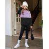 Arshiner Girls Fuzzy Fleece Hoodies Casual Sweatshirt Sherpa Pullover with Kangaroo Pockets(B-purple)