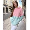 Arshiner Girls Fuzzy Fleece Hoodies Casual Sweatshirt Sherpa Pullover with Kangaroo Pockets(C-green)