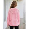 Arshiner Girls Fuzzy Fleece Hoodies Casual Sweatshirt Sherpa Pullover with Kangaroo Pockets(Dusty Pink)