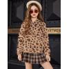 Arshiner Girls Fuzzy Fleece Hoodies Casual Sweatshirt Sherpa Pullover with Kangaroo Pockets(Leopard Coffee)