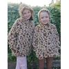 Arshiner Girls Fuzzy Fleece Hoodies Casual Sweatshirt Sherpa Pullover with Kangaroo Pockets(Leopard Coffee)