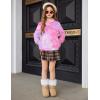 Arshiner Girls Fuzzy Fleece Hoodies Casual Sweatshirt Sherpa Pullover with Kangaroo Pockets(Pink Purple)