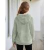 Arshiner Girls Fuzzy Fleece Hoodies Casual Sweatshirt Sherpa Pullover with Kangaroo Pockets(Sage Green)