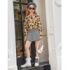 Arshiner Girls Long Sleeve Shirts Drop Shoulder Casual Loose Fit Crewneck Blouse Tee Tops(Leopard-teddy)