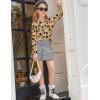 Arshiner Girls Long Sleeve Shirts Drop Shoulder Casual Loose Fit Crewneck Blouse Tee Tops(Leopard-teddy)