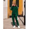Arshiner Girls Velour 2 Pieces Tracksuits Outfits Athletic Hoodies Sweatshirts and Sweatpants Athletic Clothing Sets(Green)