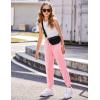 Arshiner Girls Velour 2 Pieces Tracksuits Outfits Athletic Hoodies Sweatshirts and Sweatpants Athletic Clothing Sets(Pastel Pink)