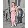 Arshiner Girls Velour 2 Pieces Tracksuits Outfits Athletic Hoodies Sweatshirts and Sweatpants Athletic Clothing Sets(Pastel Pink)
