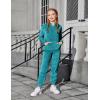 Arshiner Girls Velour 2 Pieces Tracksuits Outfits Athletic Hoodies Sweatshirts and Sweatpants Athletic Clothing Sets(Peacock Blue)