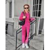 Arshiner Girls Velour 2 Pieces Tracksuits Outfits Athletic Hoodies Sweatshirts and Sweatpants Athletic Clothing Sets(Rose Red)