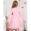 Arshiner Toddler Tutu Dress Little Girls Fall Winter Long Sleeve Holiday Party Tulle Dresses 3-8Y(Light Pink)