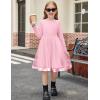 Arshiner Toddler Tutu Dress Little Girls Fall Winter Long Sleeve Holiday Party Tulle Dresses 3-8Y(Light Pink)