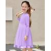 Arshiner Toddler Tutu Dress Little Girls Fall Winter Long Sleeve Holiday Party Tulle Dresses 3-8Y(Lilac)