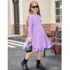Arshiner Toddler Tutu Dress Little Girls Fall Winter Long Sleeve Holiday Party Tulle Dresses 3-8Y(Lilac)