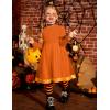 Arshiner Toddler Tutu Dress Little Girls Fall Winter Long Sleeve Holiday Party Tulle Dresses 3-8Y(Orange)