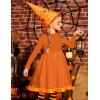 Arshiner Toddler Tutu Dress Little Girls Fall Winter Long Sleeve Holiday Party Tulle Dresses 3-8Y(Orange)