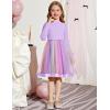 Arshiner Toddler Tutu Dress Little Girls Fall Winter Long Sleeve Holiday Party Tulle Dresses 3-8Y(Purple Rainbow)