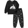 Arshiner Boys Camo Clothes 2 Piece Graphic Printed Sweatshirt and Pants Outfit Fall Winter Clothing Set 5-13 Years(Black & Planet Prints)