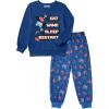 Arshiner Boys Camo Clothes 2 Piece Graphic Printed Sweatshirt and Pants Outfit Fall Winter Clothing Set 5-13 Years(Blue & Cartoon Prints)