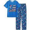 Arshiner Boys Pajamas Short Sleeve and Long Pants 2 Piece Pajama Set for Boys 6-14 Years(Blue-gamer)