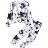 Arshiner Girls 2 Piece Outfits Fashion Twist Front Tracksuit Long Sleeve Pullover Sweatshirt Sweatpants Jogger set Sweatsuit(Black & White)