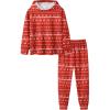 Arshiner Girl’s 2 Piece Tie-dye Pullover Hooded Sweatshirt Set Sweatsuits and Sweatpants(Christmas)