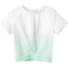 Arshiner Girls Casual Tie Dye Short-Sleeve T-Shirt Cute Print Summer Blouse for Girls Twist Front Tunic Tee Tops(Tie Dye 2)