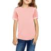 Arshiner Girls T Shirts Puff Short Sleeves with Polka Swiss Dots Tops for Kids Casual Summer Blouse Tunic Tee Tops(Coral Pink)