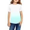Arshiner Girls T Shirts Puff Short Sleeves with Polka Swiss Dots Tops for Kids Casual Summer Blouse Tunic Tee Tops(Tie Dye)