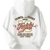Arshiner Girls Tie Dye Sweatshirts Loose Casual Hoodies Long Sleeve Pullover Hooded Tops With Pockets(White Teddy)