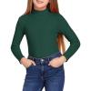 Arshiner Girls Turtleneck Sweater Kids Casual Long Sleeve Knit Pullover Tops(Green)