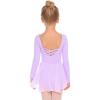 Arshiner Kids Girls Classic Long Sleeve Leotard Dance Ballet Dress(Lilac)