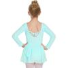 Arshiner Kids Girls Classic Long Sleeve Leotard Dance Ballet Dress(Z_green)