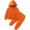 Arshiner Toddler Girl’s 2Pcs Outfits Clothing Sets Long Sleeve Hoodie Sweatshirt Pants Set with Pockets Fall Winter Clothes(Orange)