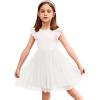 Arshiner Toddler Tutu Dress Little Girls Fluffy Summer Dresses Casual Party Tulle Sundress for Kids 2-6Y(0-white)